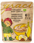 Terci de cereale integrale cu carob și banane de la 6 luni. BIO 140 g