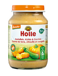 Piure de dovleac - dovlecel - cartof, fără zaharuri adăugate, fără gluten, de la 6 luni, Demeter BIO, borcan 190 g – Holle