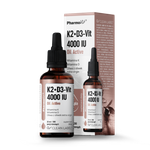 Vitamina K2 + D3 picături (75 mcg + 100 mcg) supliment alimentar fără gluten 30 ml - Pharmovit