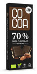 Ciocolată neagră 70% cu nuci pecan bio 40 g - COCOA