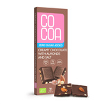 Ciocolată Cremoasă cu migdale și sare fără zahăr adăugat BIO 40 g – Cocoa