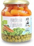 Morcovi în marinadă cu mazăre în borcan BIO 340 g (220 g)