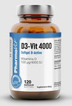 Vitamina D3-Vit 100 µg (4000 UI) supliment alimentar fără gluten 120 capsule - Pharmovit (Clean Label)
