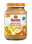 Măr - pară, fără adaos de zahăr, fără gluten, de la 5 luni, Demeter BIO, 190 g borcan – Holle