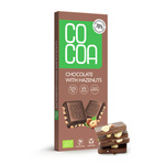 Ciocolată cu alune de pădure 70% mai puțin zahăr BIO 40 g – Cocoa