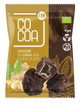 Ghimbir confiat în ciocolată neagră 65% Bio 70 g - Cacao