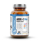 ADEK vitamine + vitamina C supliment alimentar complex 60 capsule 21,2 g (etichetă curată) - Pharmovit