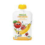Mus banană - măr - căpșună - zmeură fără adaos de zaharuri fără gluten de la 6 luni BIO 100 g – Freche Freunde