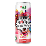 Popping Boba Bubble Tea Băutură de ceai cu biluțe care se sparg și suc de lychee 320 ml – Vinut