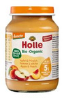 Măr fără gluten - piersică de la 5 luni Demeter BIO 190 g (borcan) - Holle