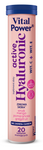 Acid hialuronic + vitamina C + vitamina E aromă mango - portocale - grapefruit 20 comprimate efervescente - VITAL POWER