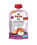 Piure dansator dinozaur (măr-afine-prună) fără zahăr adăugat, fără gluten, Bio 100 g – Holle