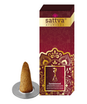 Bețișoare de tămâie indiene cu con de lemn de santal (10 buc.) 20 g - Sattva (Ayurveda)