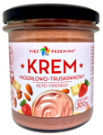 Cremă de migdale, ciocolată și căpșuni fără zahăr adăugat, fără gluten, keto 300 g – Pięć Przemian (Five Transformations)