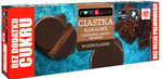 Biscuiți cu cacao cu cremă cu aromă de brownie, glazurați cu ciocolată amăruie, fără zahăr adăugat 128 g – Pure&Good