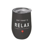 Cană din oțel inoxidabil cu capac Don't Forget To Relax 420 ml - Chic-Mic