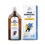 Tran norvegian Omega-3 (500 mg) pentru copii de la 3 ani, cu aromă de lămâie, supliment alimentar 500 ml – Osavi